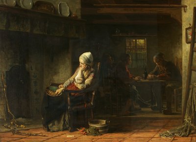 Nešťastná žena aneb domácí smutky, 1859 od Jozef Israëls
