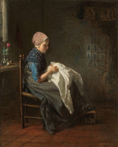 Malá švadlena, 1850-88 od Jozef Israëls
