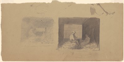 Studie farmářů shazujících kukuřici od Jr. Enoch Wood Perry