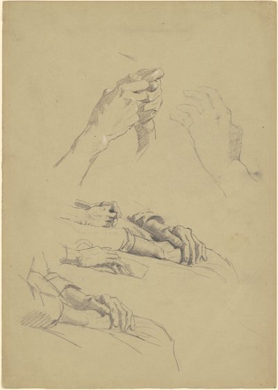 Studie rukou [recto] od Jr. Enoch Wood Perry