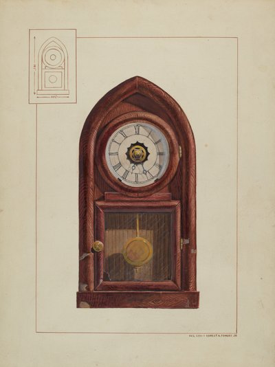 Mantelové hodiny od Jr. Ernest A. Towers