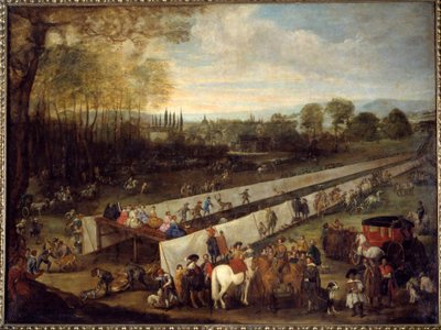 La chasse de tabladillo a Aranjuez Obraz od Juana Bautisty del Mazo (1612-1667) Madrid 17. století, Musee du Prado od Juan Bautista Martinez del (attr. to) Mazo