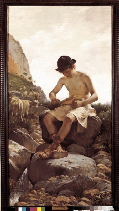 Mladý ovčák. (Malba, 20. století) od Juan Belda Norales