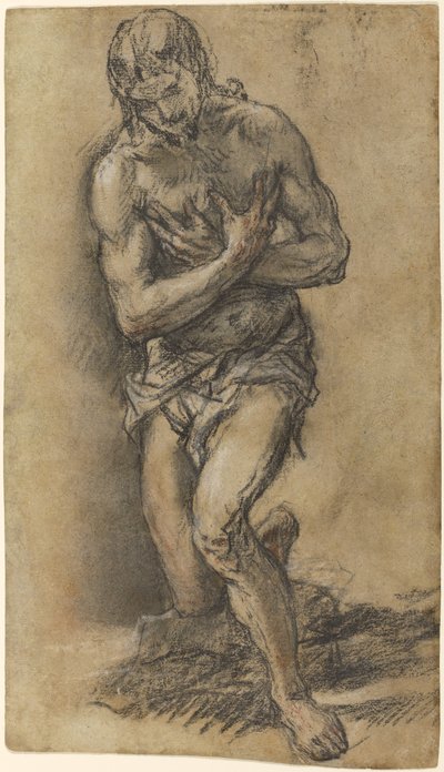 Kristus pokřtěn od Juan Carreño de Miranda
