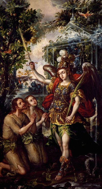 Adam a Eva vyhnáni z ráje Juanem Correou (cca 1646-1716) od Juan Correa