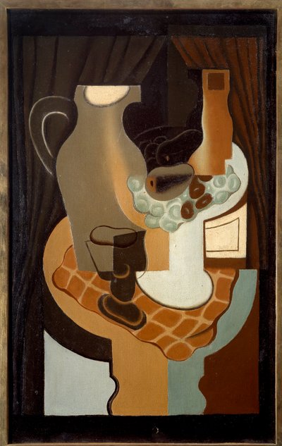 Broc a kompotér. Obraz Juana Grise (1887-1927) od Juan Gris