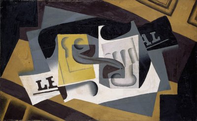 Sklo a noviny od Juan Gris