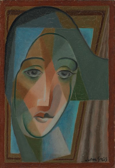 Hlava harlekýna; Tete d"Arlequin, 1924 od Juan Gris