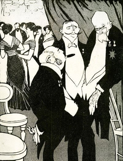 Ruský vyslanec debatuje o bránícím se Turecku s ostatními vůdci během konference v roce 1908. od Juan Gris