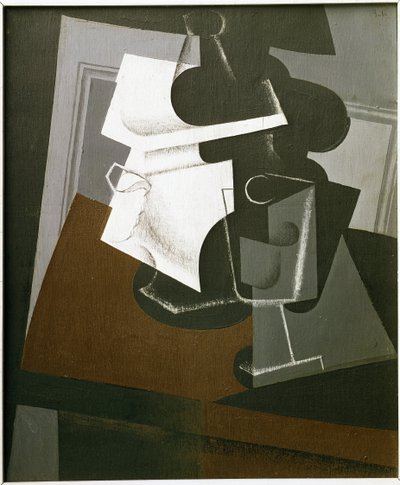 Zátiší na stole - olej na dřevě od Juan Gris