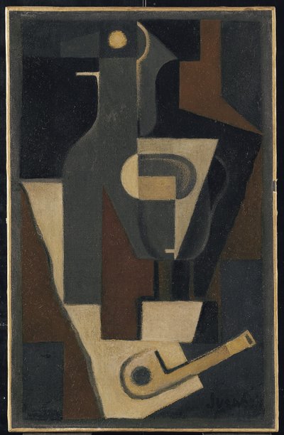 Zátiší s dýmkou, 1918 od Juan Gris