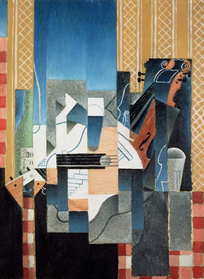 Zátiší s houslemi a kytarou od Juan Gris