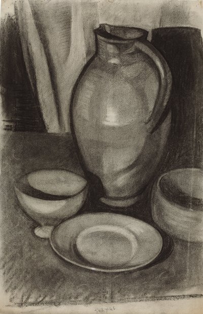 Zátiší s džbánem; Příroda morte a la cruche, 1910 od Juan Gris
