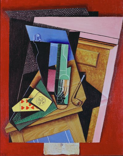 Zátiší s básní od Juan Gris
