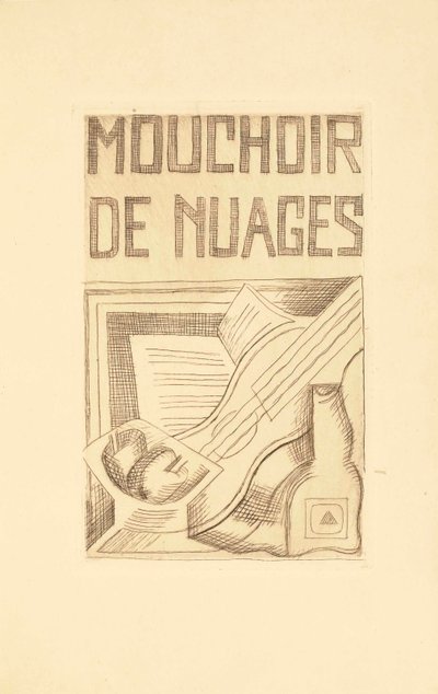 Titulní strana pro Handkerchief of Clouds od Tristana Tzary (1896-1963) 1925 od Juan Gris