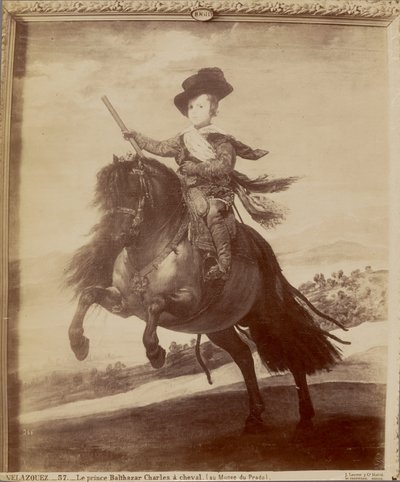 Velazquez. Princ Baltazar Karel na koni (v muzeu Prado) od Juan Laurent