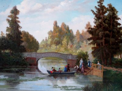Španělsky: Antigua laguna del parque Cousiño Starý rybník v parku Cousiño od Juan Mochi
