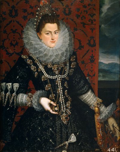 Isabelle Claire Eugenie z Rakouska (Isabelle ze Španělska od Juan Pantoja de la Cruz