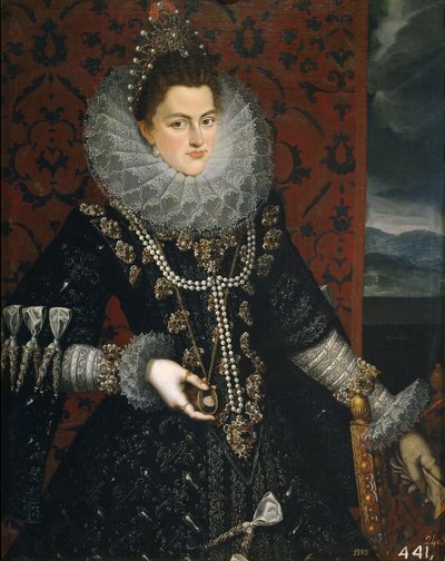 Infanta Isabella Clara Eugenia 1566-1633, 1598-1599 od Juan Pantoja de la Cruz
