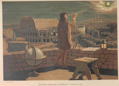 Koperníka v Římě. Z: Věda a její muži, 1879. od Juan Planella y Rodríguez