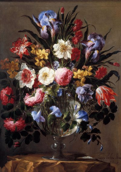 Kytice květin. Obraz Juana De Arellana (1614-1676) Ec. Esp. od Juan de Arellano