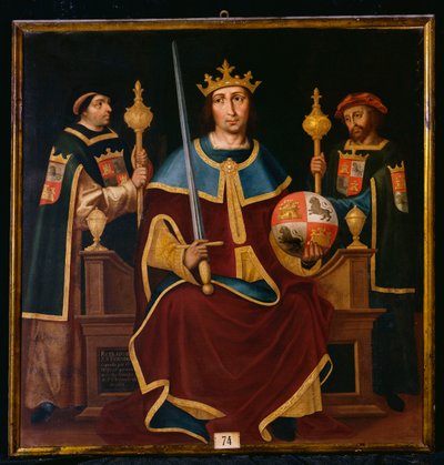 Svatý Ferdinand na trůnu se dvěma dvořany od Juan de Juanes