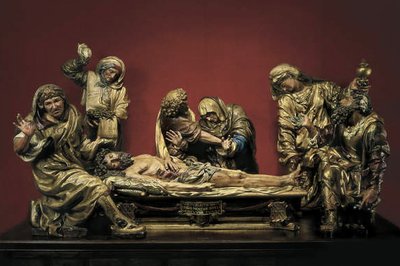 The Entombment of Christ (polychromované dřevo) (viz také 187574) od Juan de Juni