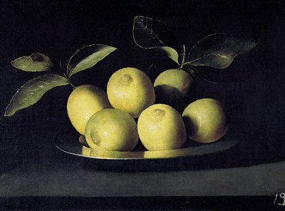 Zátiší s citrony od Juan de Zurbaran