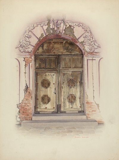 Malování dveří a stěn, c. 1941. od Juanita Donahoo