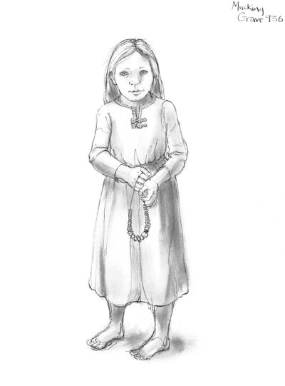 Anglosaská dívka, c5.-10. století, c1990-2010 od Judith Dobie