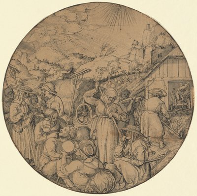 Sklizeň sena (červen) od Jörg Breu the Elder