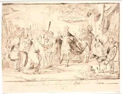Christian I. je oslavován jako švédský král v květnu 1458 od Jürgen Ovens