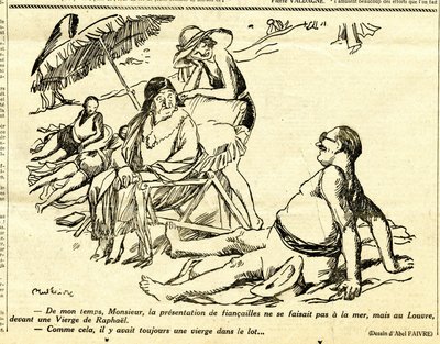 Upřímný, satirický v N & B od Jules Abel Faivre