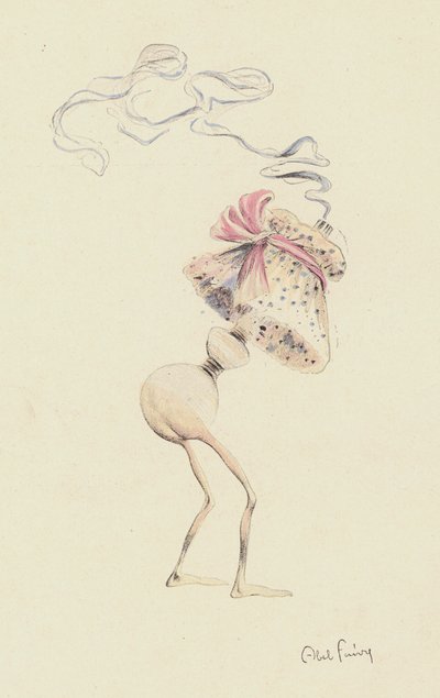 Figurka, možná představující lahvičku s parfémem (barva litho) od Jules Abel Faivre