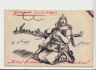 Pohlednice, satirické v barvách od Jules Abel Faivre