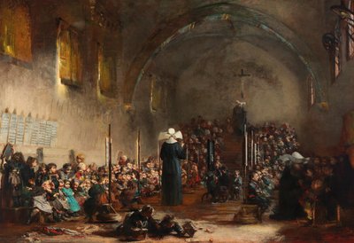 Mateřská škola v klášteře, 1876. od Jules Alexandre Patrouillard Degrave