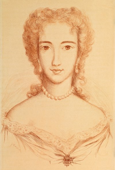 Portrét Armande Bejart od Jules Armand Hanriot