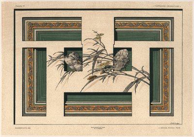 Kachny, deska 46 z knihy "Fantaisies decoratives", vyryl Gillot, vydal Jules Rouam, Librairie de l