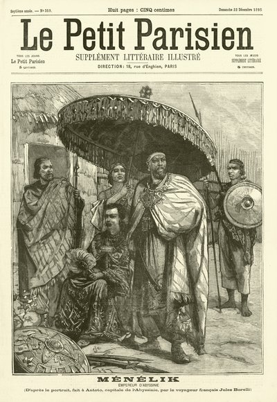 Menelik, císař Habeše od Jules Borelli