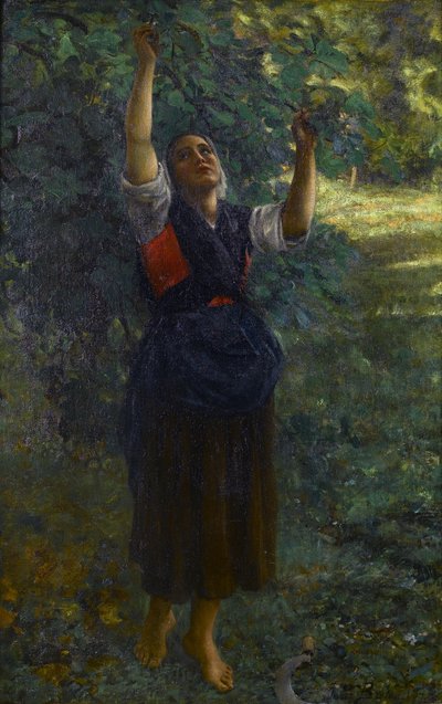 Francouzsky: Cueilleuse de figues od Jules Breton