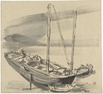 Lodě v Grancampu (Calvados) od Jules Chadel