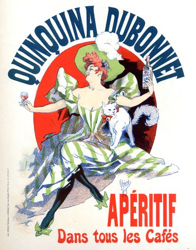 Reklama na aperitiv Quinquina Dubonnet od Jules Cheret