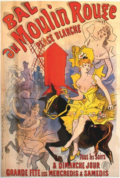 Ples Moulin Rouge, 1889. od Jules Cheret
