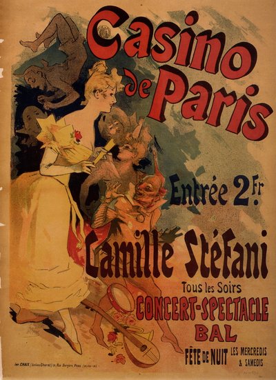 kasino v Paříži; Camille Stefani od Jules Cheret