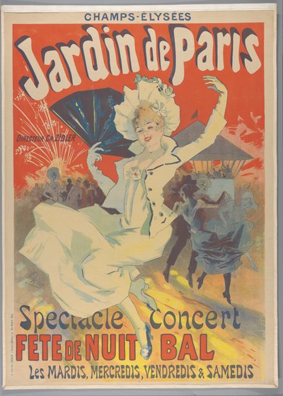 Champs-Élysées. Jardin de Paris, 1890 od Jules Cheret