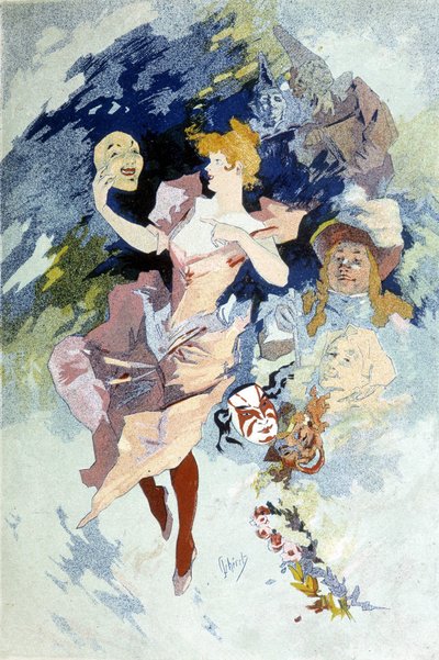 Návrh Cherret pro karneval na konci 19. století. od Jules Cheret