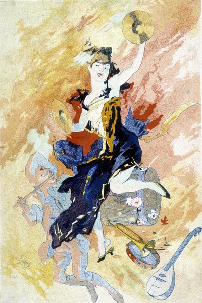 Kresba Cherret pro karneval (konec 19. století). od Jules Cheret