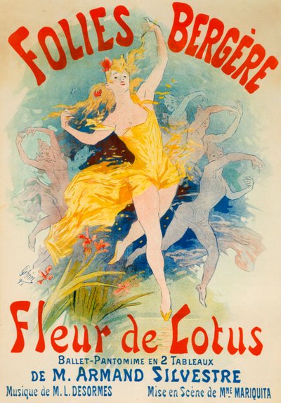 Balet Fleur de Lotus pro Folies Bergère, Paříž od Jules Cheret