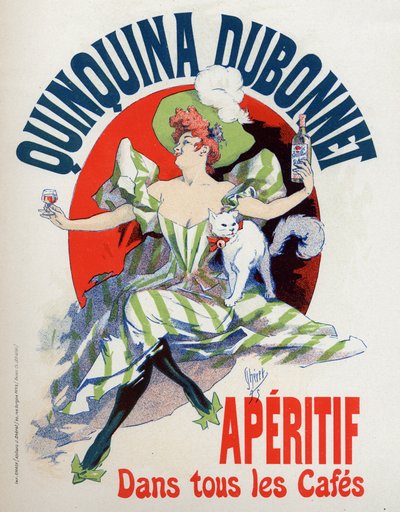 Potravin a nápojů. Aperitiv Quinquina Dubonnet. Plakát Julese Chereta, Francie od Jules Cheret