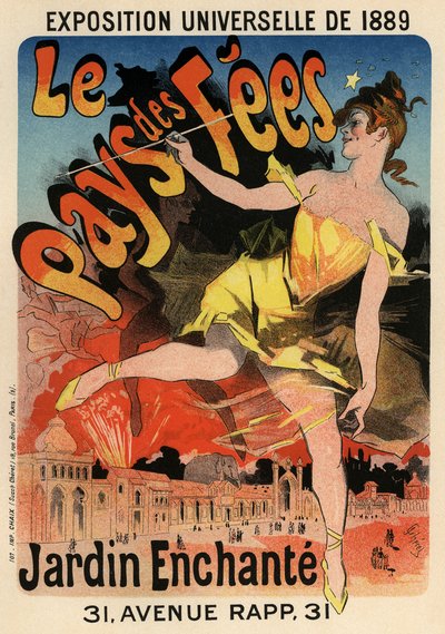 Plakát Le Pays des Fees, 1889 od Jules Cheret